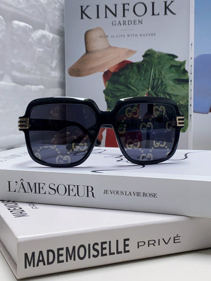 GUCCI SQUARE FRAME SUNGLASSES 570231 IN ACETATE AND METAL