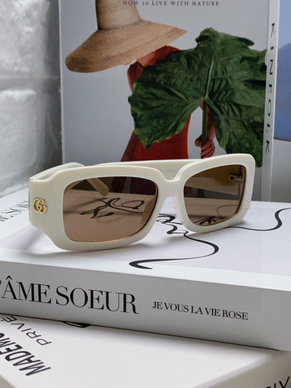 GUCCI RECTANGULAR FRAME SUNGLASSES 570237 IN ACETATE