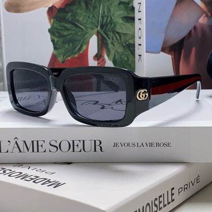 GUCCI RECTANGULAR FRAME SUNGLASSES 570237 IN ACETATE