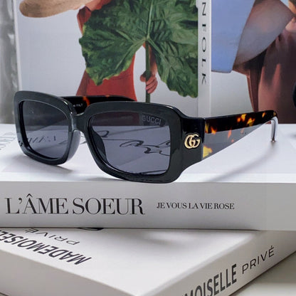 GUCCI RECTANGULAR FRAME SUNGLASSES 570237 IN ACETATE