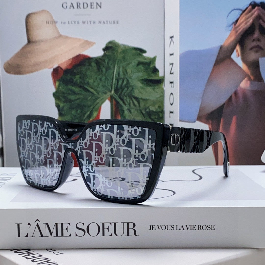 DIOR LADY 95.22 S2F SUNGLASSES 571583 IN BLACK ACETATE OBLIQUE MASK