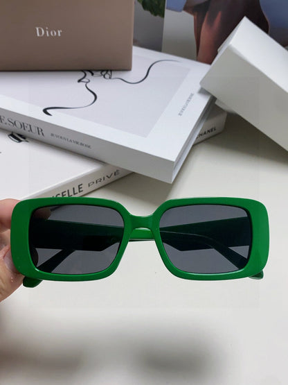 DIOR MONTAIGNE SUNGLASSES 571594 IN GREEN ACETATE TEXT LOGO