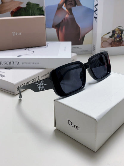 DIOR MONTAIGNE SUNGLASSES 571596 IN BLACK ACETATE TEXT LOGO