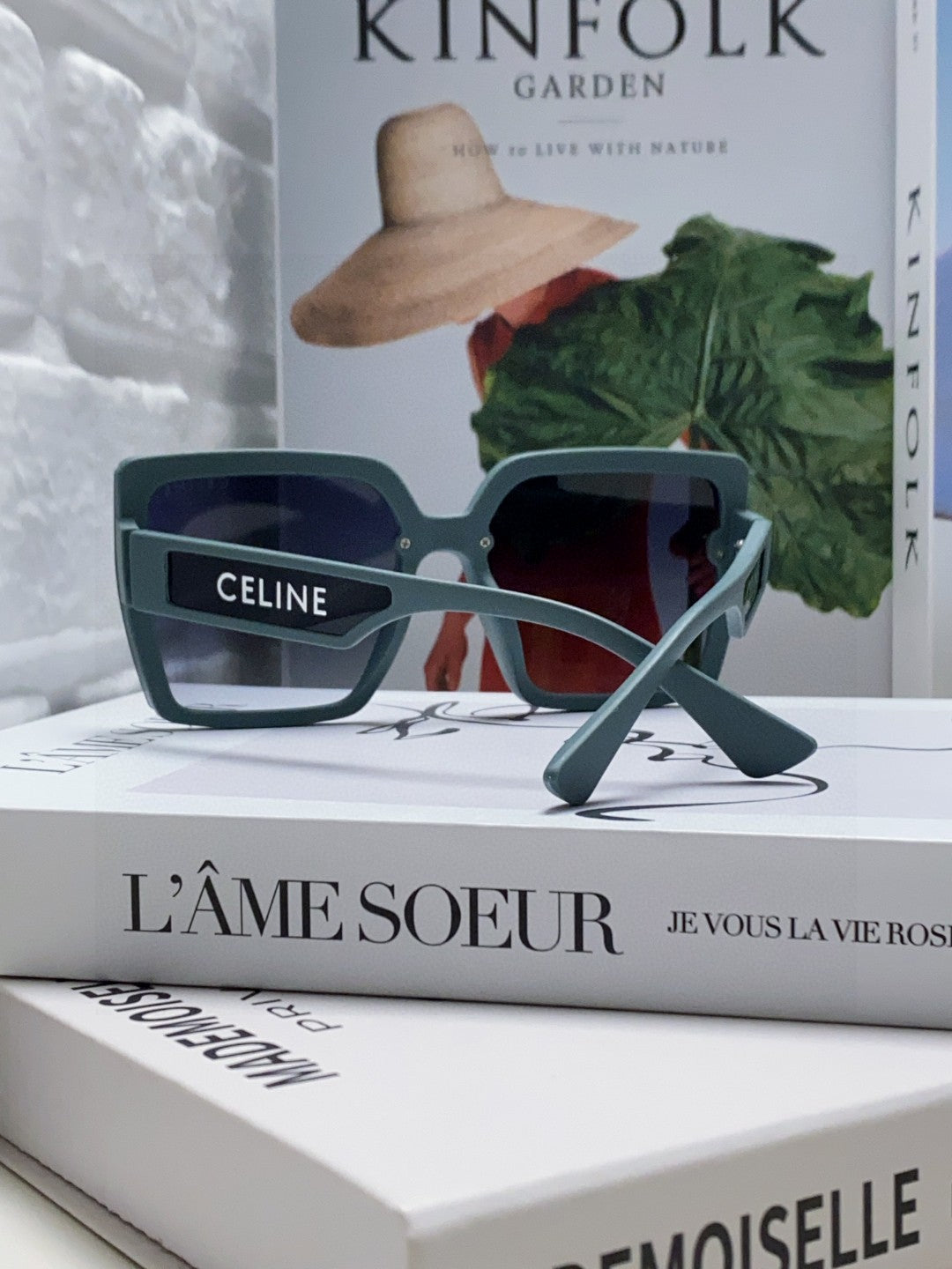 CELINE TRIOMPHE SUNGLASSES 573253 IN BABY BLUE ACETATE