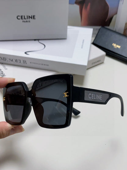 CELINE TRIOMPHE SUNGLASSES 573256 IN BLACK ACETATE