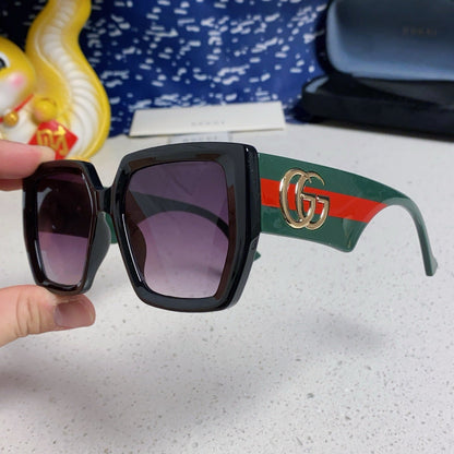 GUCCI SQUARE FRAME SUNGLASSES 573303 IN ACETATE EMBOSSED LOGO