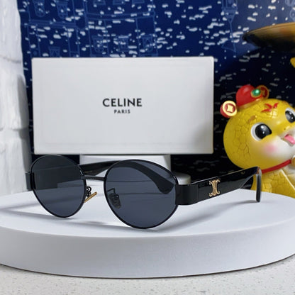 CELINE TRIOMPHE SUNGLASSES 538534 IN BLACK ACETATE