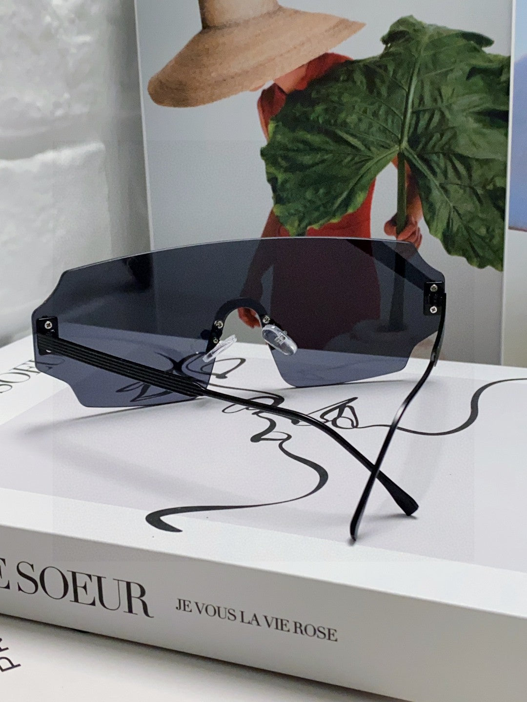 FENDI ANGULAR VISOR SUNGLASSES 575795 IN METAL