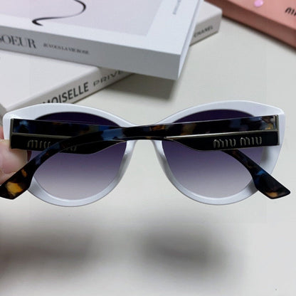 MIU MIU GLIMPSE SUNGLASSES 576814 IN WHITE ACETATE