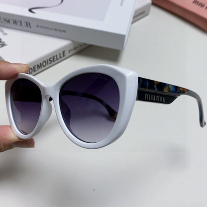 MIU MIU GLIMPSE SUNGLASSES 576814 IN WHITE ACETATE