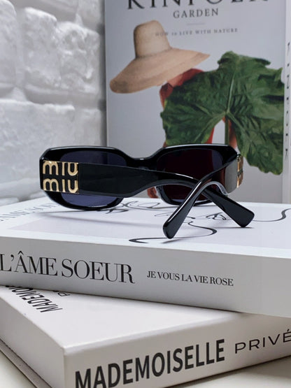 MIU MIU GLIMPSE SUNGLASSES 576821 IN BLACK ACETATE