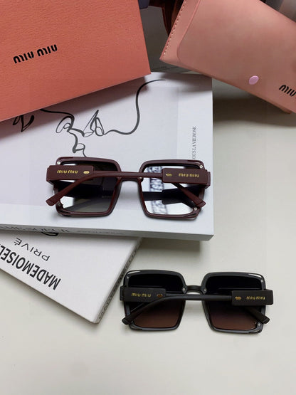 MIU MIU RUNWAY SQUARE SUNGLASSES 576823 IN ACETATE