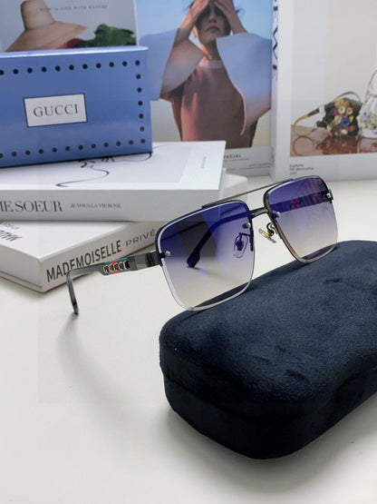 GUCCI RECTANGULAR FRAME SUNGLASSES 576873 IN METAL