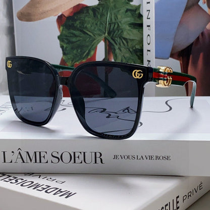GUCCI EMBOSSED LOGO BUTTERFLY FRAME SUNGLASSES 576876 IN ACETATE