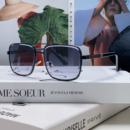 GUCCI SQUARE FRAME SUNGLASSES 576880 IN METAL