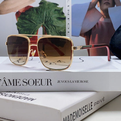 GUCCI SQUARE FRAME SUNGLASSES 576880 IN METAL
