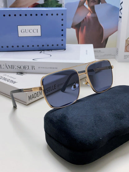 GUCCI SQUARE FRAME SUNGLASSES 576880 IN METAL