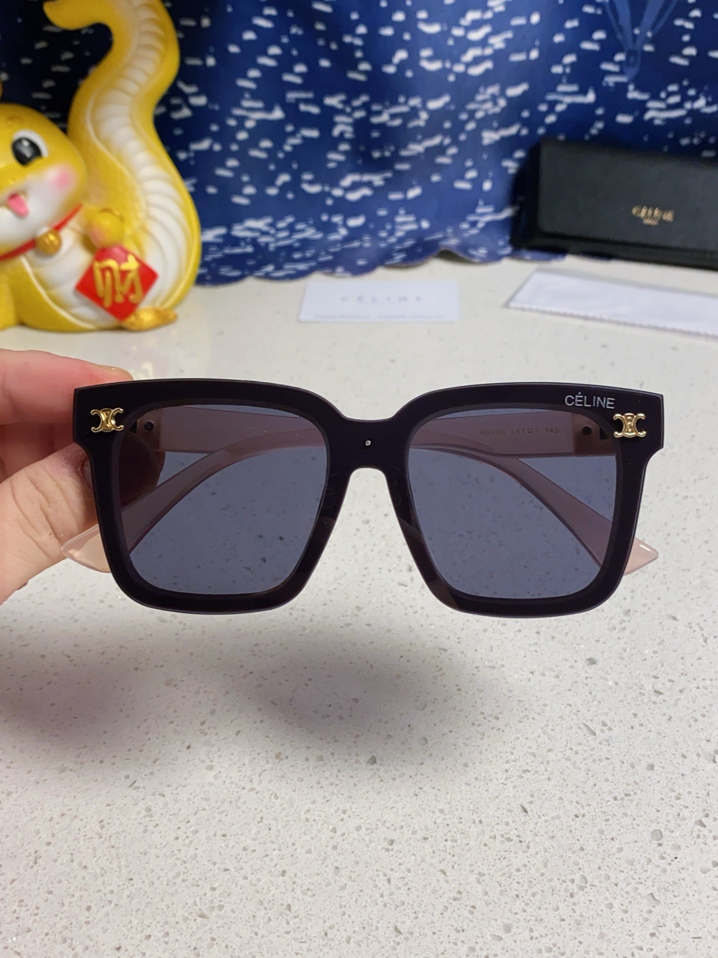 CELINE TRIOMPHE SUNGLASSES 548634 IN PINK ACETATE