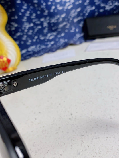 CELINE TRIOMPHE SUNGLASSES 548637 IN BLACK ACETATE