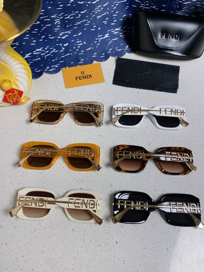 FENDI OVERSIZES FF DIAMONDS SQUARE SUNGLASSES 551639 IN ACETATE