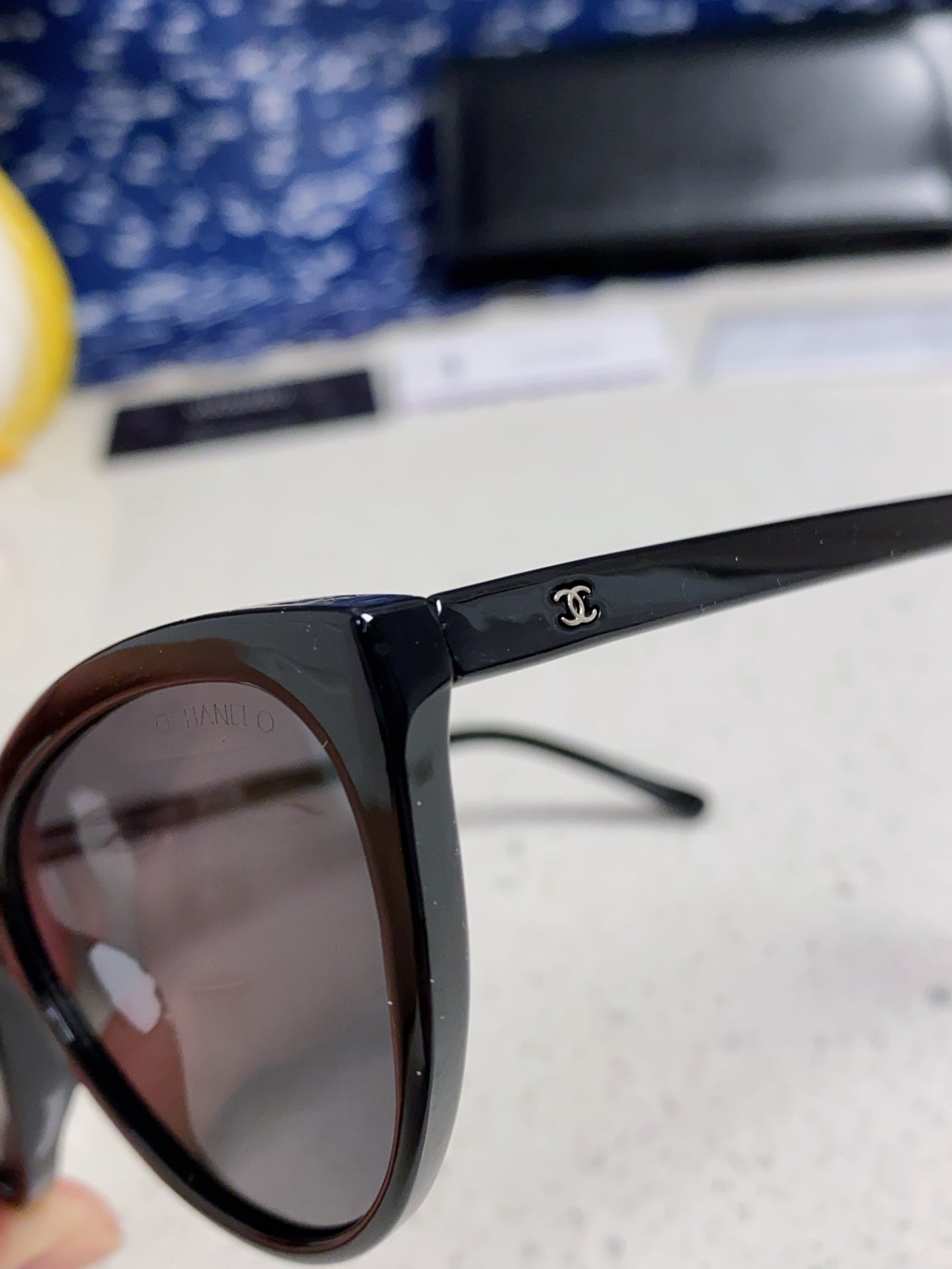 CHANEL CAT EYE SUNGLASSES CH3393 IN BLACK ACETATE BLACK LENSES