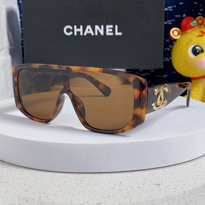 CHANEL SQUARE SUNGLASSES CH5495 IN HAVANA ACETATE BROWN LENSES