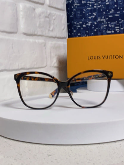 LOUIS VUITTON CAT EYE SUNGLASSES 573323 IN HAVANA ACETATE MONOGRAM LOGO