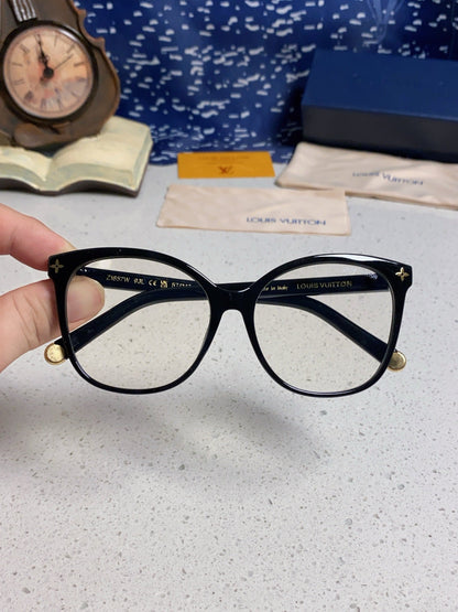 LOUIS VUITTON CAT EYE SUNGLASSES Z1657W IN BLACK ACETATE MONOGRAM LOGO