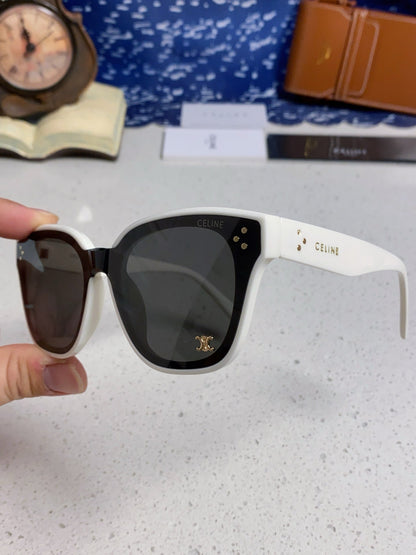 CELINE SQUARE SUNGLASSES 575842 IN WHITE ACETATE
