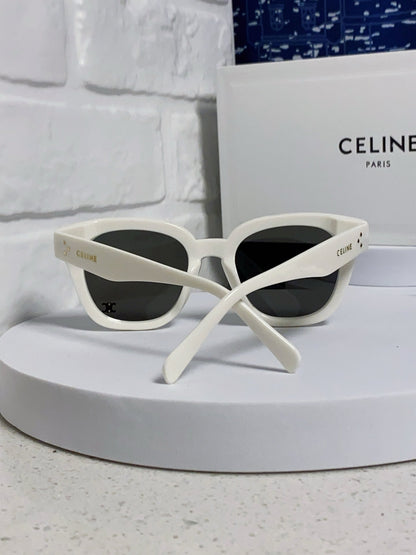 CELINE SQUARE SUNGLASSES 575842 IN WHITE ACETATE