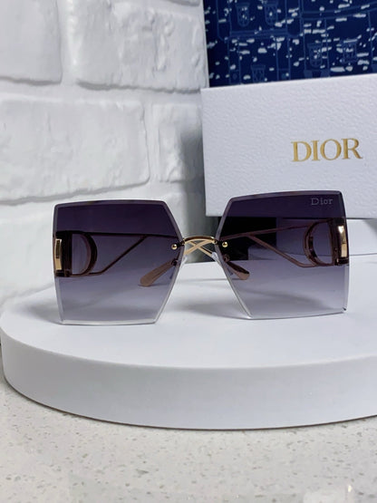 DIOR 30MONTAIGNE S7U SUNGLASSES 578109 IN GOLD METAL GREY SMOKE LENSES