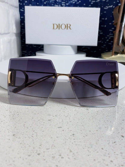 DIOR 30MONTAIGNE S7U SUNGLASSES 578109 IN GOLD METAL GREY SMOKE LENSES