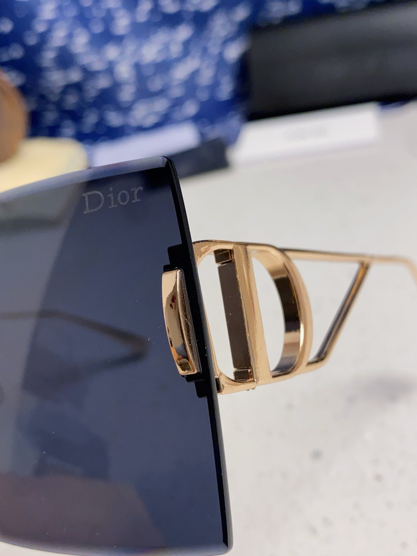 DIOR 30MONTAIGNE S7U SUNGLASSES 578110 IN GOLD METAL GREY LENSES