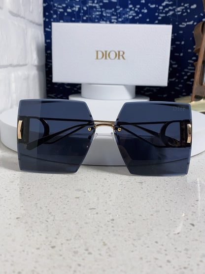 DIOR 30MONTAIGNE S7U SUNGLASSES 578110 IN GOLD METAL GREY LENSES