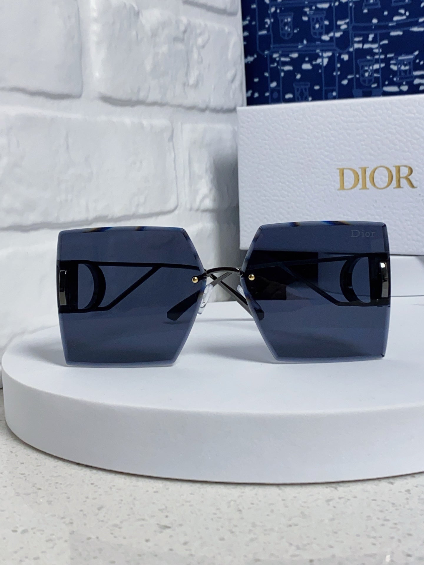 DIOR 30MONTAIGNE S7U SUNGLASSES 578111 IN BLACK METAL GREY LENSES