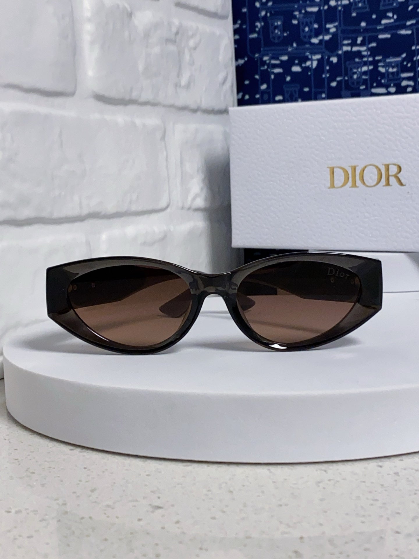 DIOR MONTAIGNE SUNGLASSES 578112 IN BROWN ACETATE