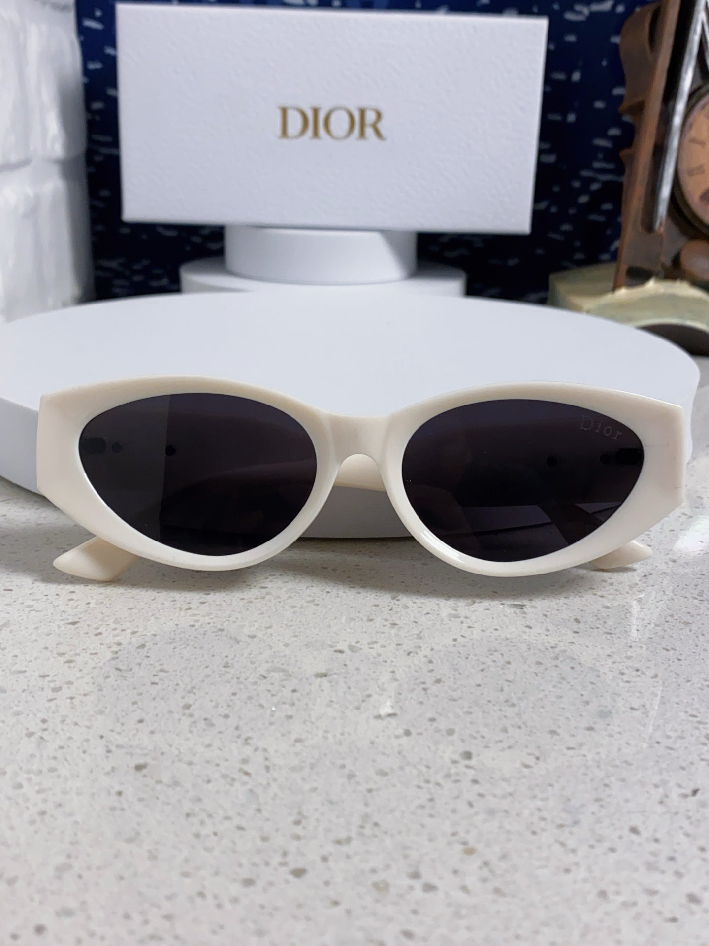 DIOR MONTAIGNE SUNGLASSES 578113 IN OFF WHITE ACETATE