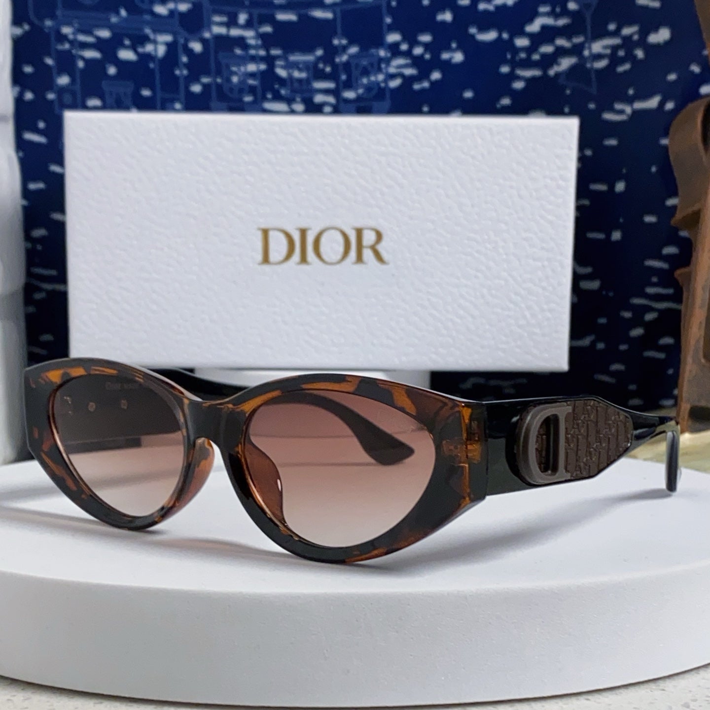 DIOR MONTAIGNE SUNGLASSES 578114 IN HAVANA ACETATE