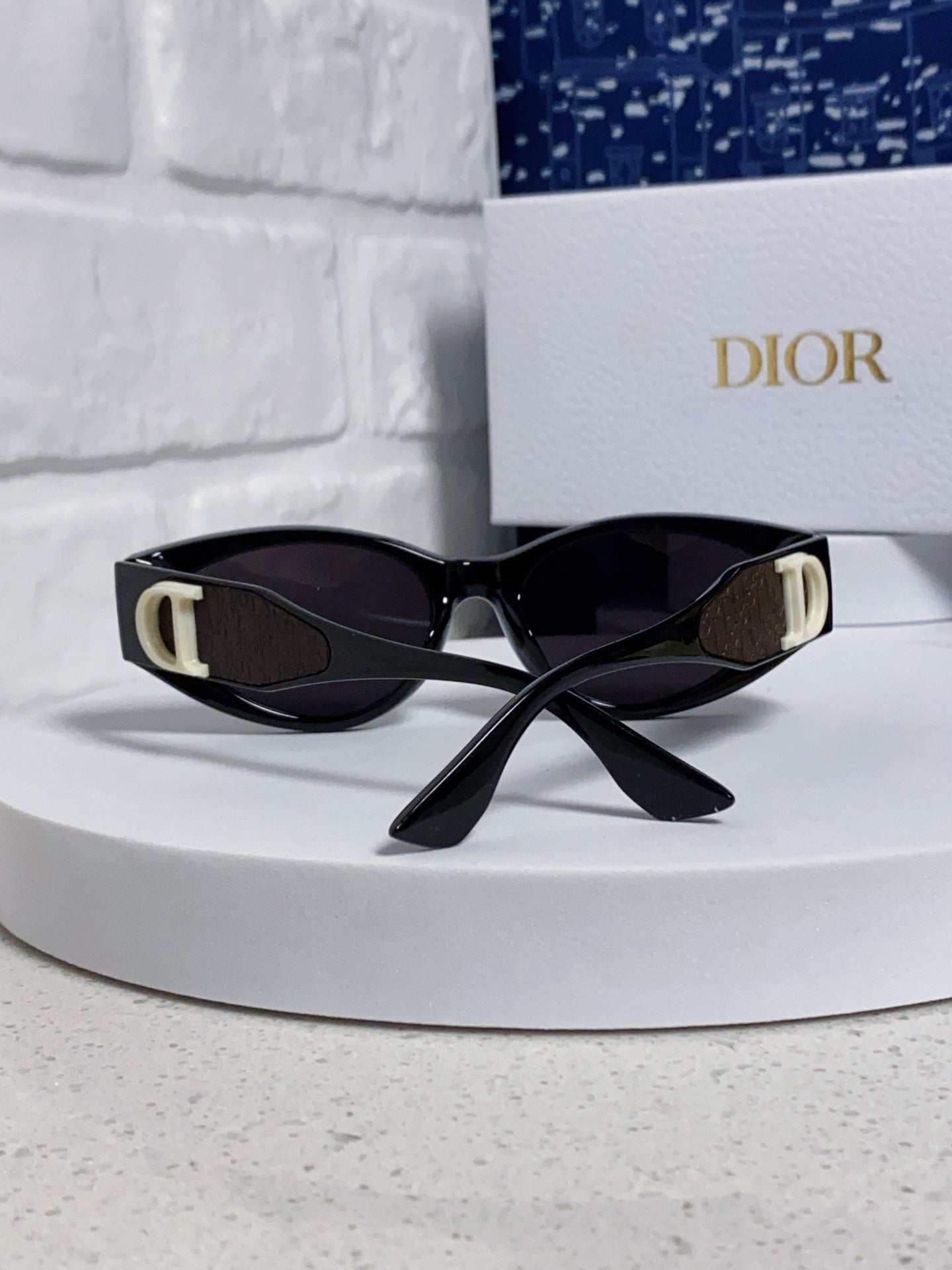 DIOR MONTAIGNE SUNGLASSES 578115 IN BLACK ACETATE