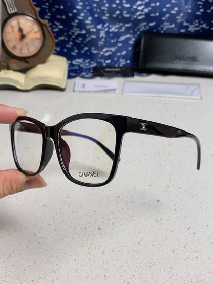 CHANEL SQUARE SUNGLASSES 3392 IN BLACK ACETATE CLEAR LENSES