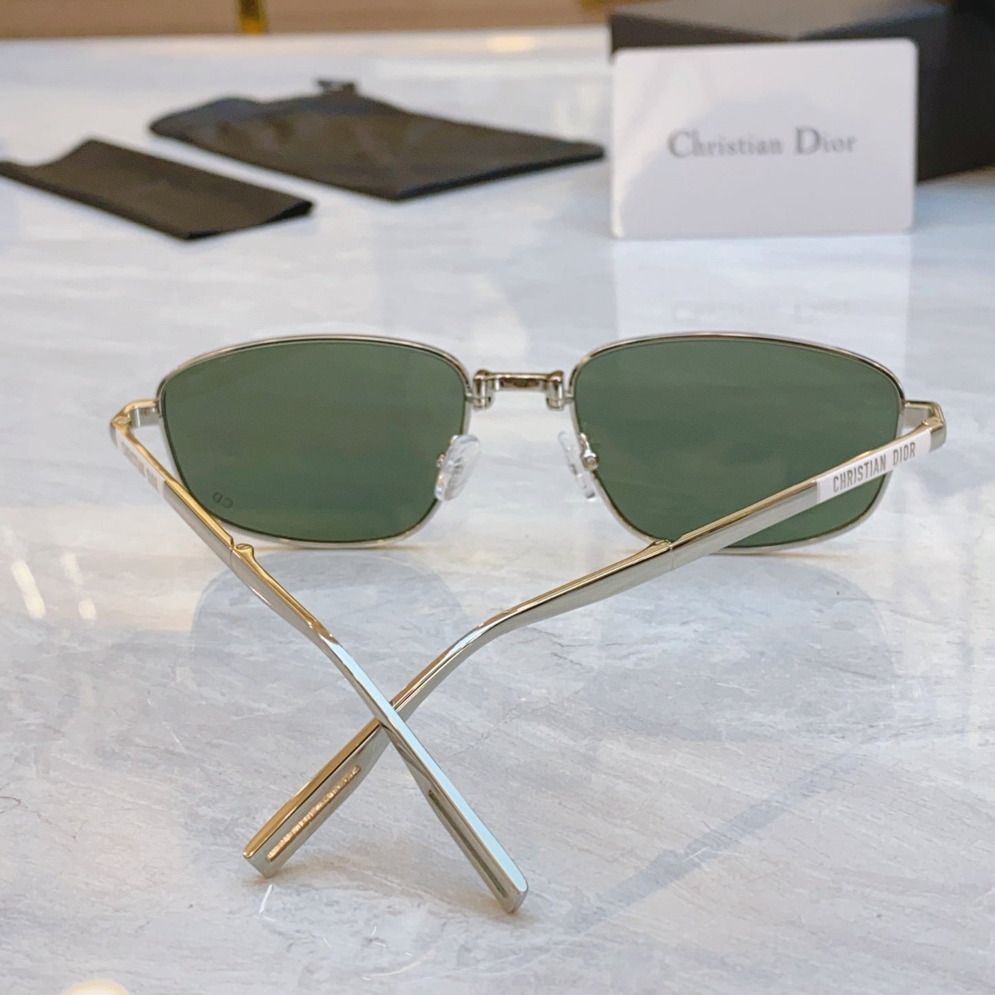 DIOR FOLDABLE SUNGLASSES 90A1U IN METAL