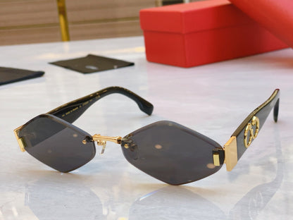 CARTIER PANTHÈRE RHOMBUS FRAME SUNGLASSES CT00638S IN METAL AND ACETATE