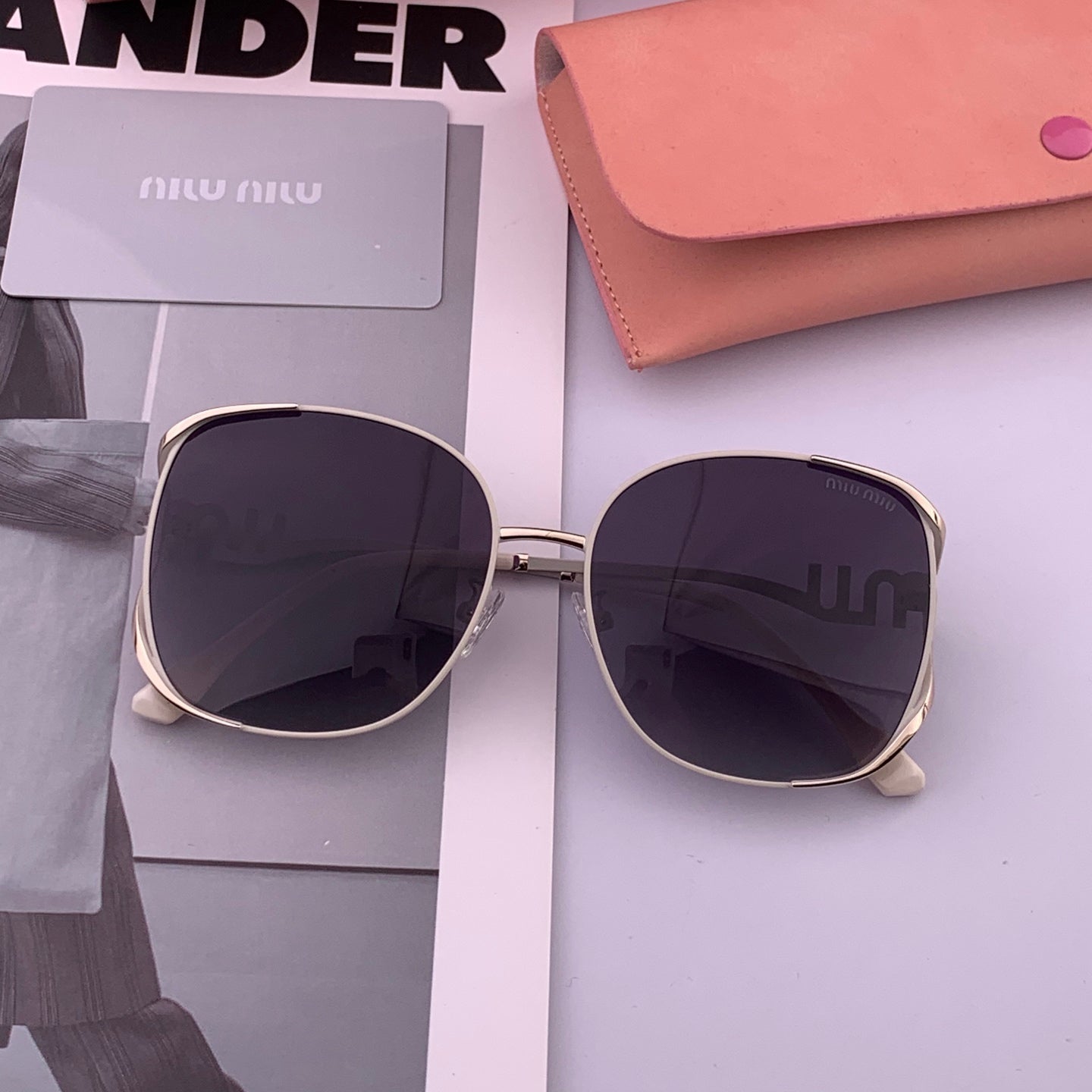 MIU MIU RUNWAY CAT EYE SUNGLASSES M8321 IN ACETATE