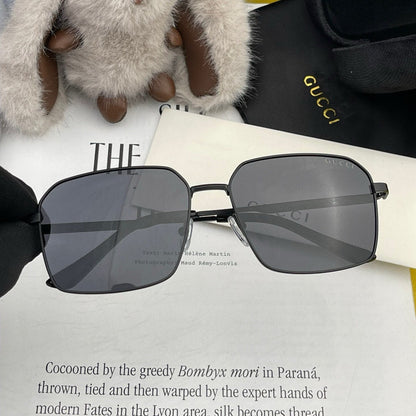 GUCCI SQUARE FRAME SUNGLASSES 563171 IN METAL