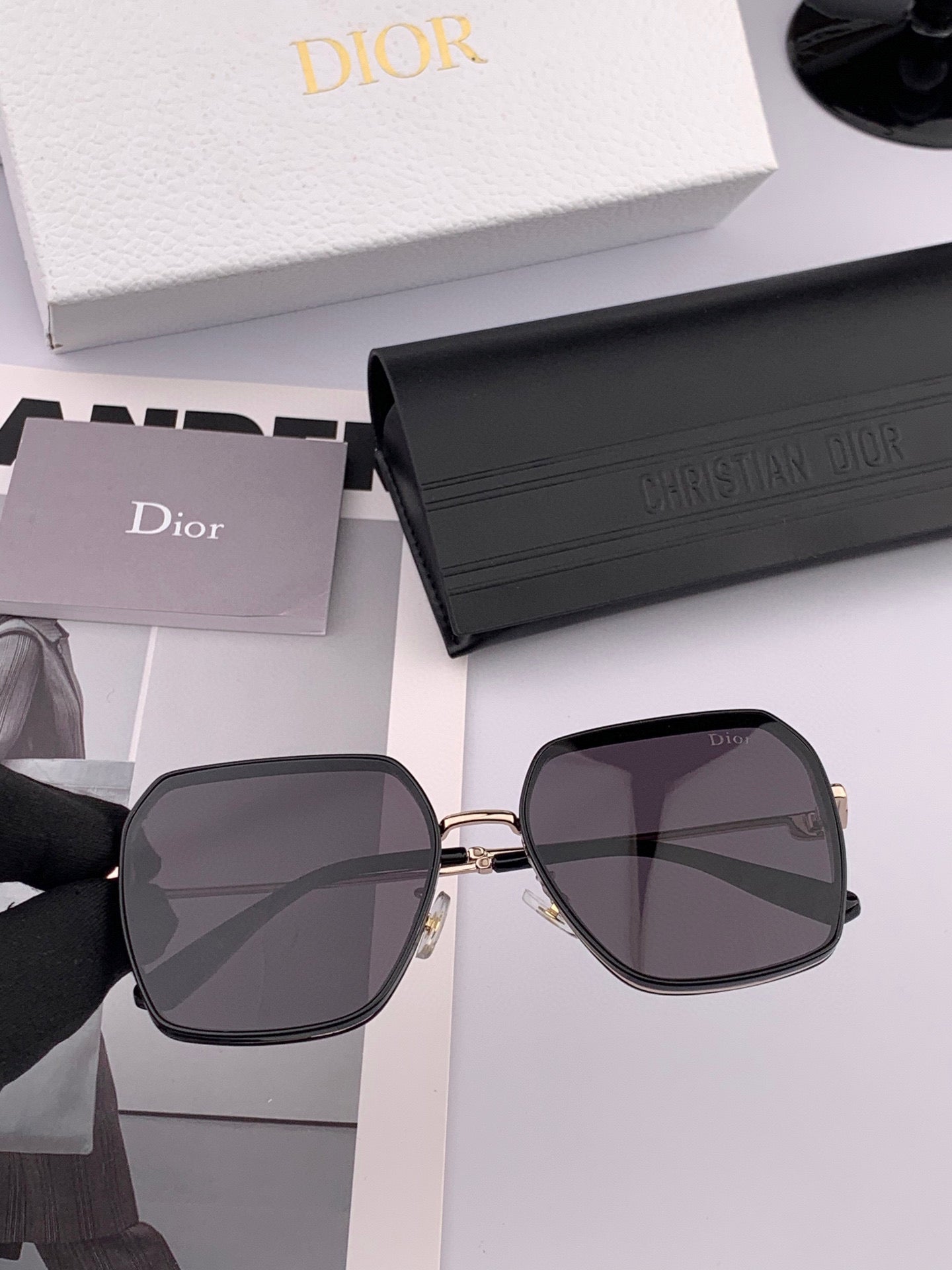 DIOR MONTAIGNE SUNGLASSES D7635 IN METAL
