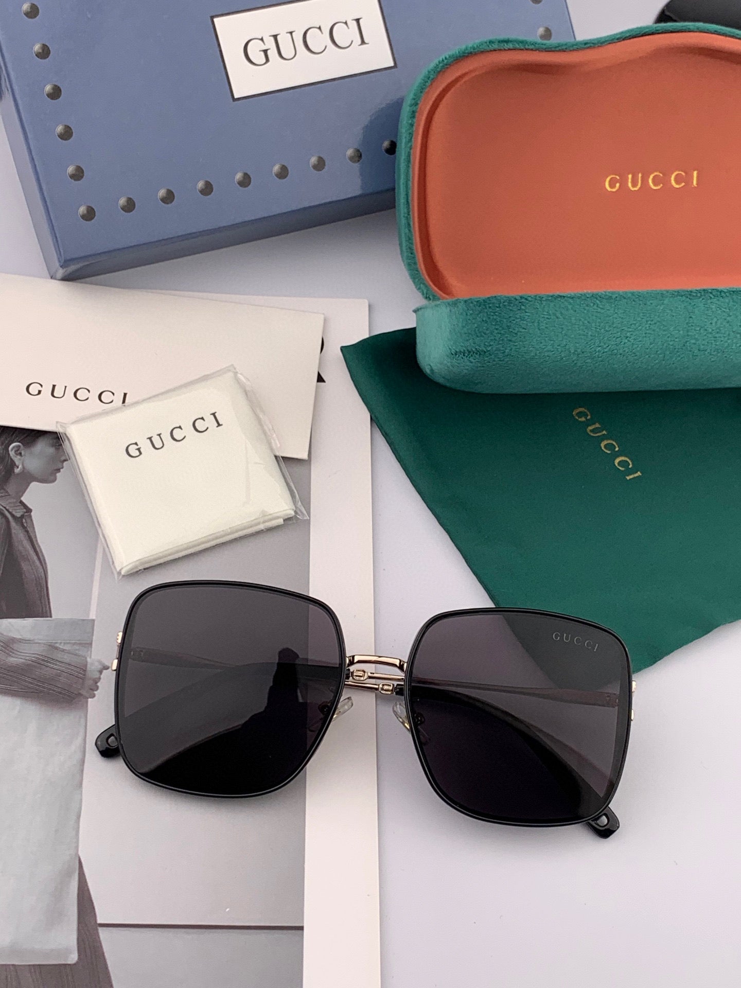 GUCCI SQUARE FRAME SUNGLASSES G4634 IN METAL
