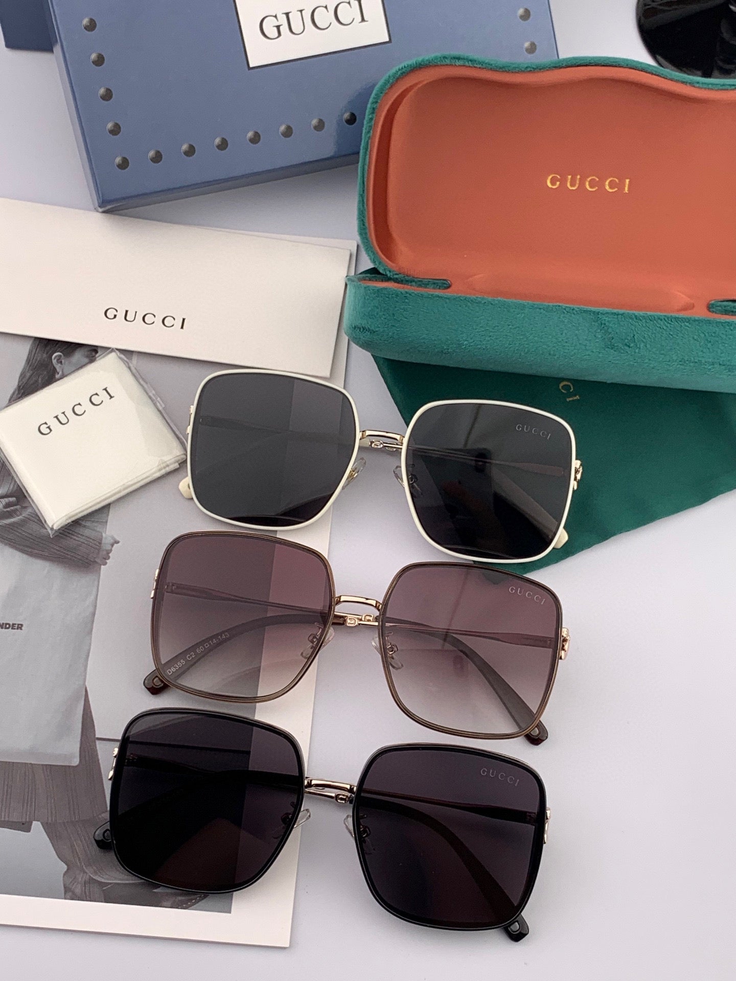 GUCCI SQUARE FRAME SUNGLASSES G4634 IN METAL