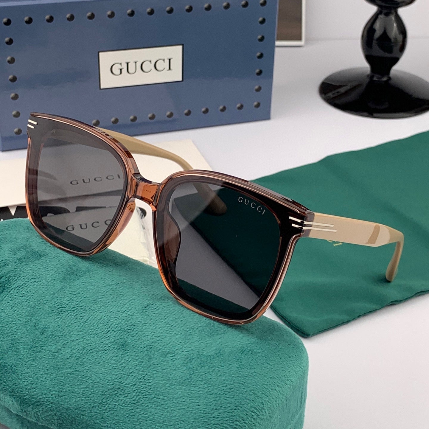 GUCCI SQUARE FRAME SUNGLASSES G07711 IN ACETATE