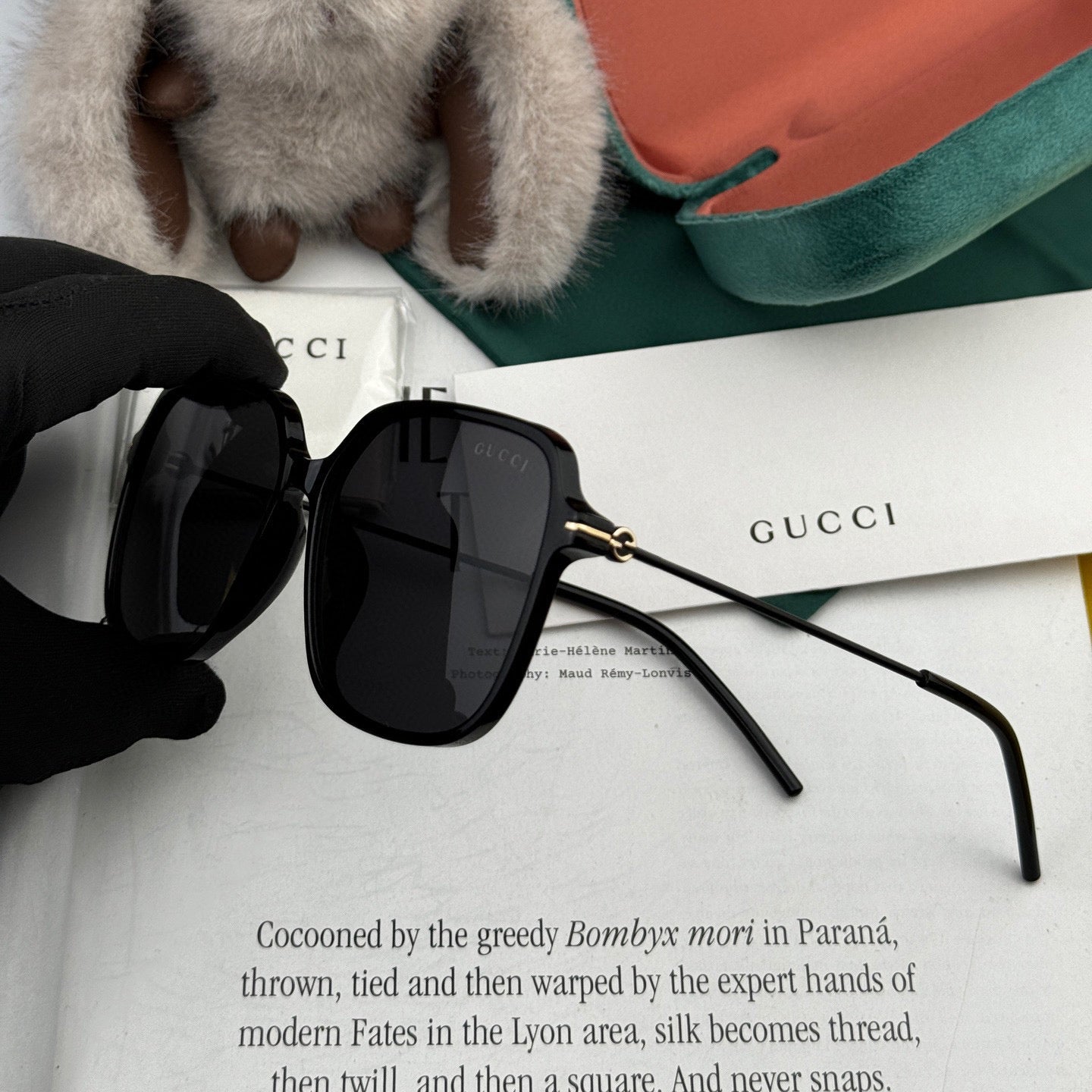 GUCCI SQUARE FRAME SUNGLASSES G9747 IN ACETATE AND METAL