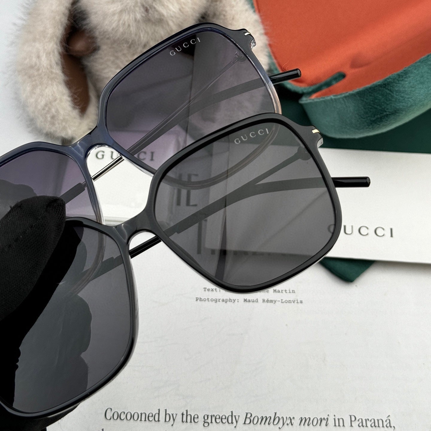 GUCCI SQUARE FRAME SUNGLASSES G9747 IN ACETATE AND METAL